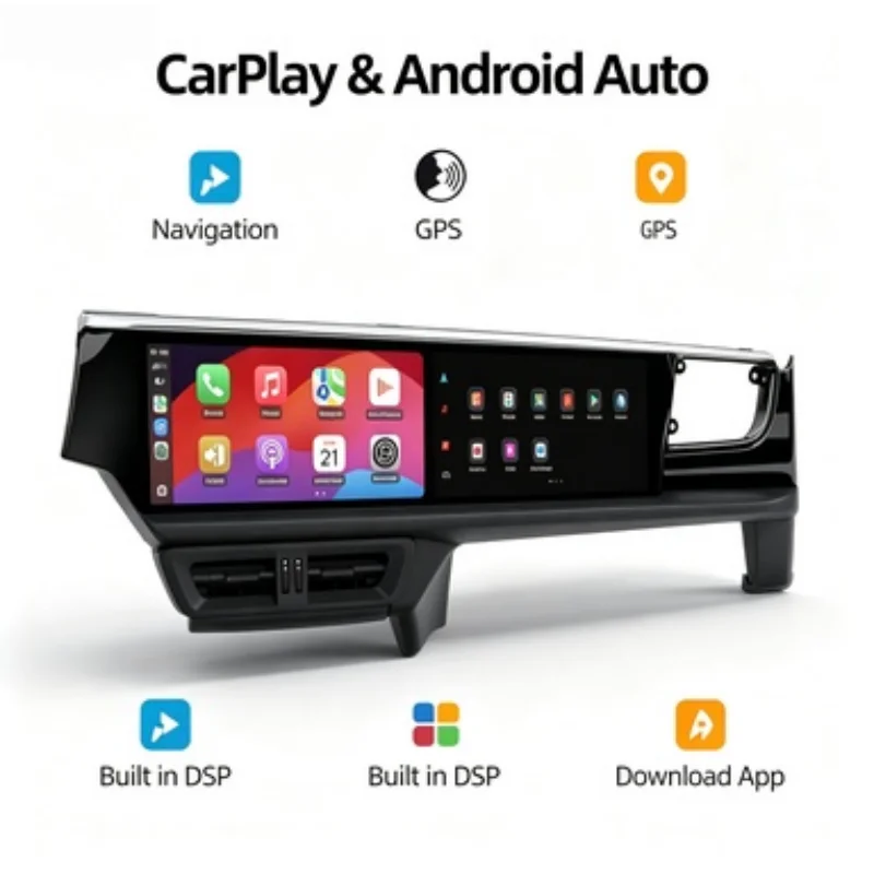 12.3'' For Porsche Macan 2011-2017 Dual Screen 2din DVD Car GPS Multimedia Video Player Radio Head Unit Carplay 4G WIFI Player