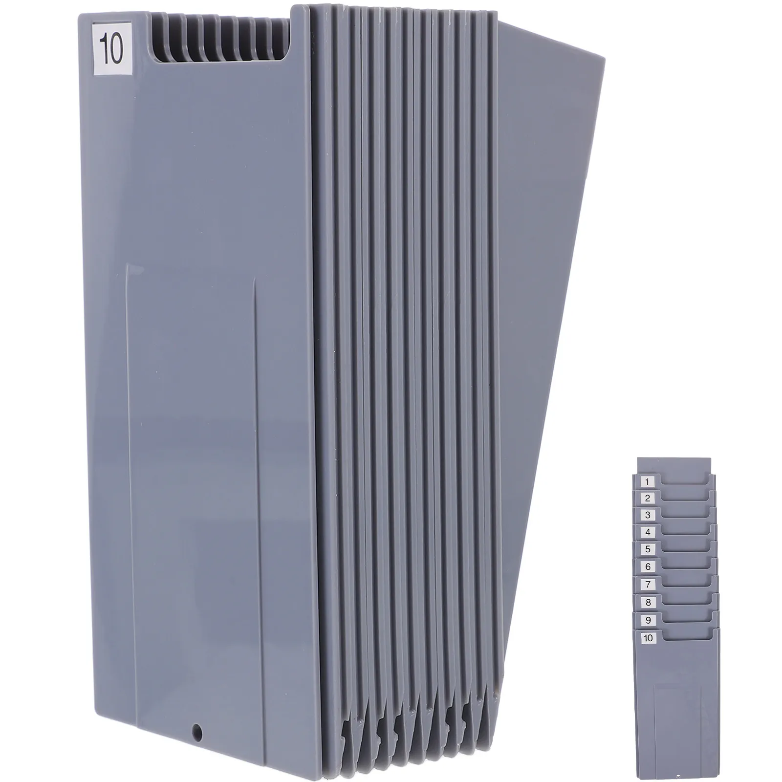 Time Card Holder Rack Attendance Cards Wall-Mounted Multi-Grid Card Slot Organizer for Warehouse Office Factory Document Storage