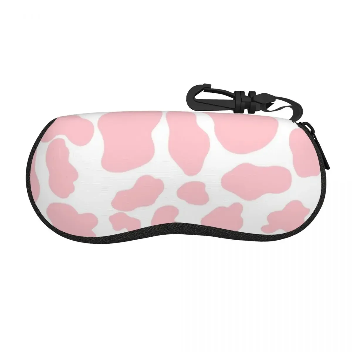 Strawberry Cow Print Shell Glasses Case Portable Sunglasses Box Women Men Soft Eyeglass Bag Pouch