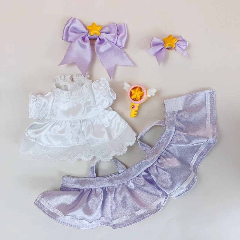 

17cm Cute Mini Plush Doll'S Clothes Outfit Accessories For Korea Kpop Exo Labubu Idol Dolls Sweater Clothing DIY Kids Girl Gift