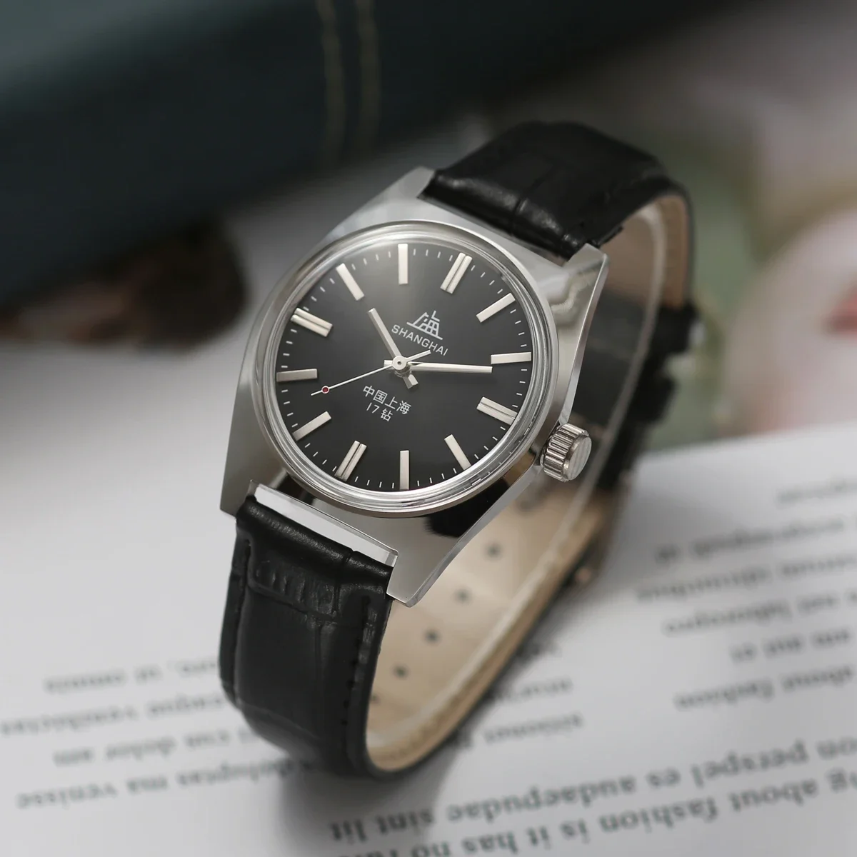 Shanghai 712 Uhrwerk Herrenuhr Edelstahl Mechanische Uhr Handaufzug Retro Klassisch Geschenk Großhandel Verfügbar