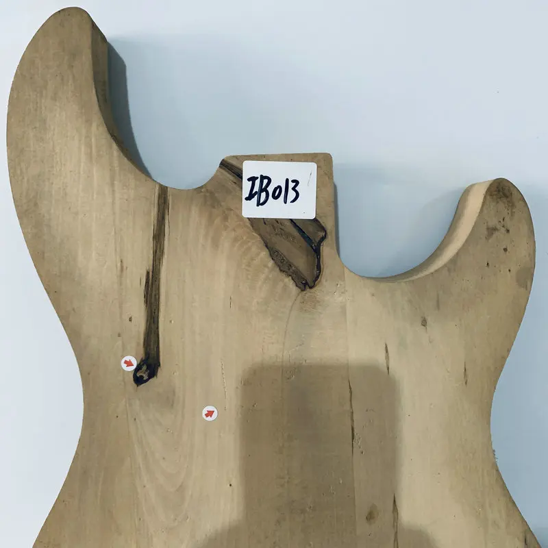 IB013 Raw Materials Electric Guitar Body Solid Basswood For DIY Guitar Parts Replace NO Paints Uncut Wood With Scar