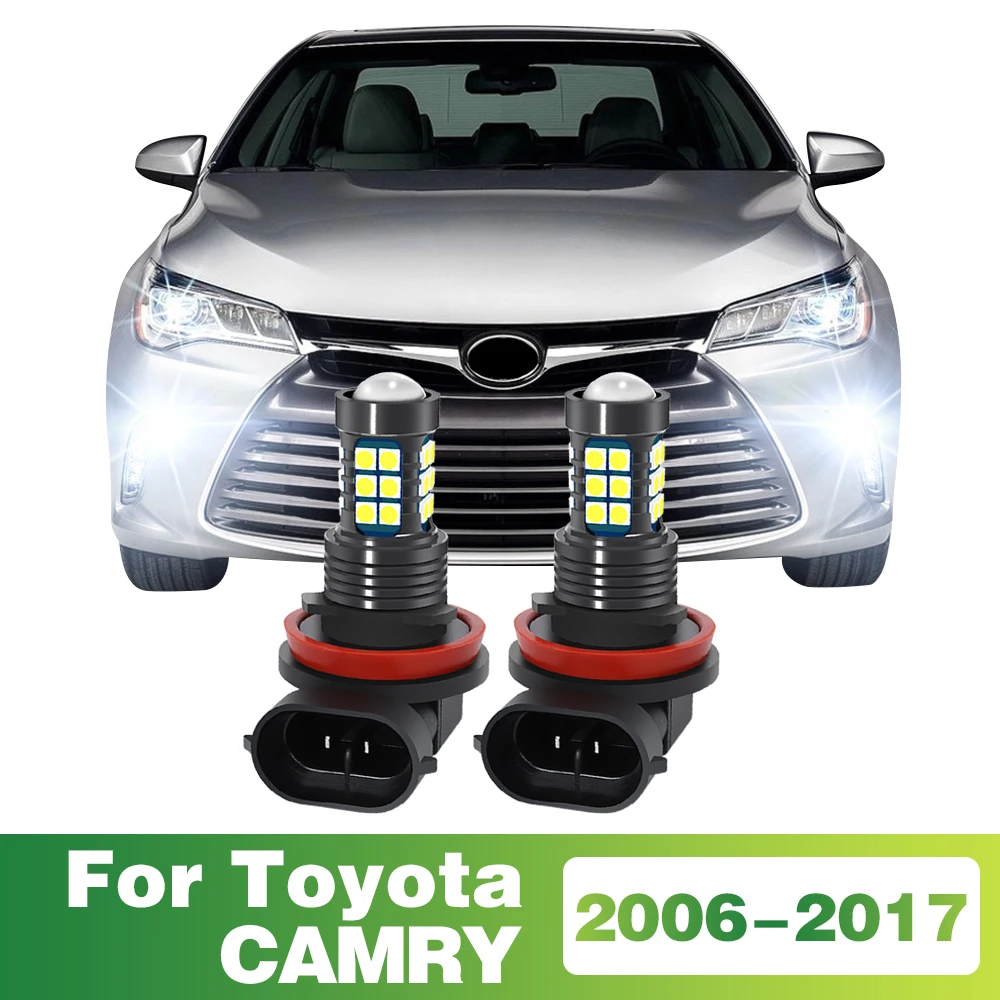

2x LED Lamp Car Front Bulb Fog Light For Toyota CAMRY 6Th 7Th Gen 2006 2007 2008-2011 2012 2013 2014 2015 2016 2017 Accessories