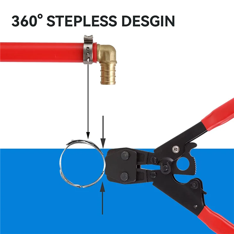 

N04R 200 шт. 1/2-дюймовые зажимные кольца Pex Cinch, высококачественные обжимные кольца из нержавеющей стали 304, зажимные кольца для фитинга труб Pex