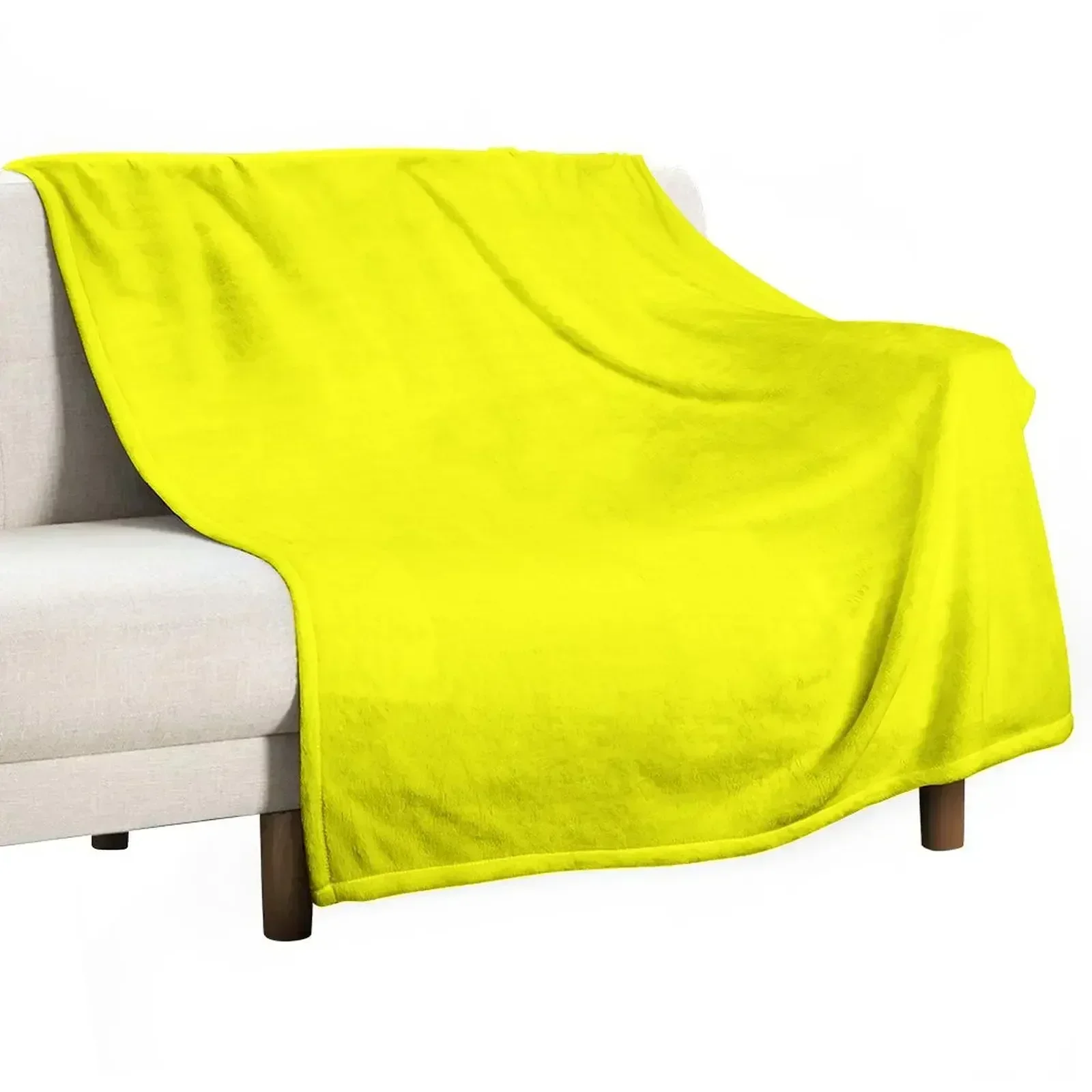 

Neon fluorescent Yellow Yellow|neon Yellow/Fluro Yellow Throw Blanket Luxury Brand Thins Nap Blankets