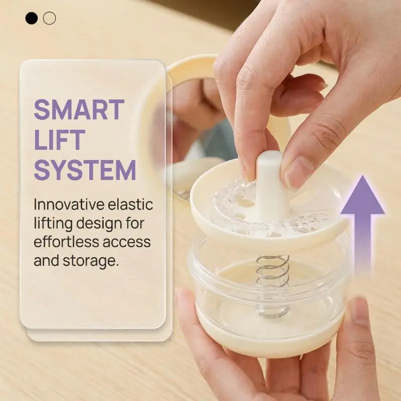 

Футляр для зубных протезов 2-в-1: контейнер для чистки и хранения, герметичный, для протезов, элайнеров, капп, для путешествий и активного отдыха