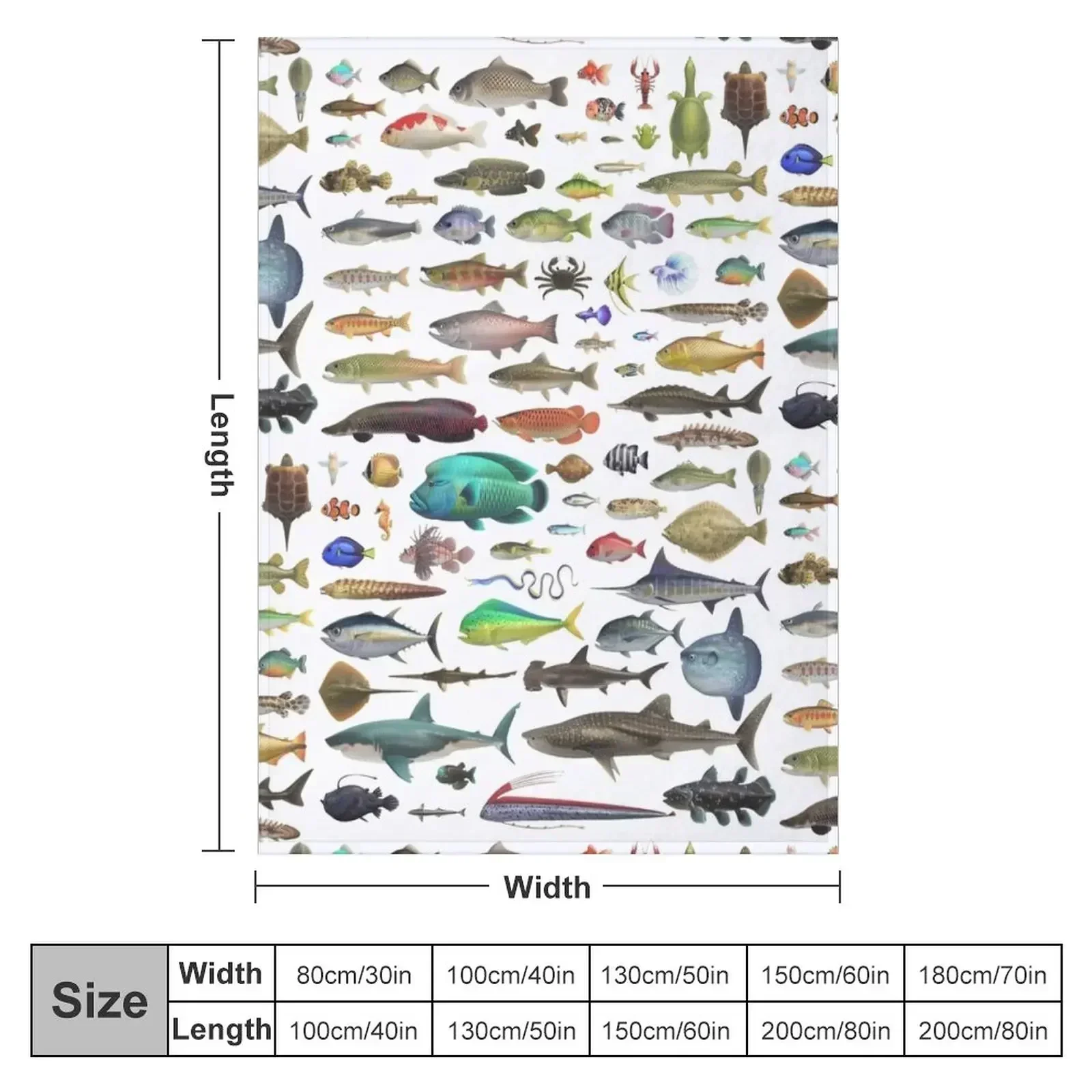 ALL FISH N STUFF Critterpedia Throw Blanket valentine gift ideas Stuffeds blankets and throws for winter Sofa Loose Blankets