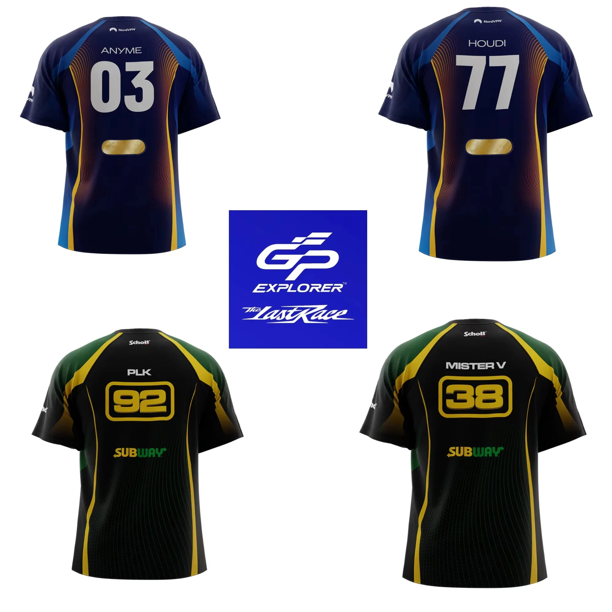 Uniformes de equipo GP3 EXPLORER con estampado 3D de verano para hombres y mujeres, camisetas informales transpirables de manga corta con cuello redondo para carreras de verano