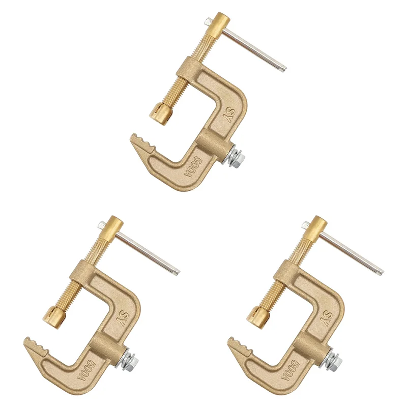 

EYFL-3X Welding Ground Clamp, 500A Current G-Type Solid Brass Ground Clamp, 43Mm Jaw Width For Tig Mig MMA Welders