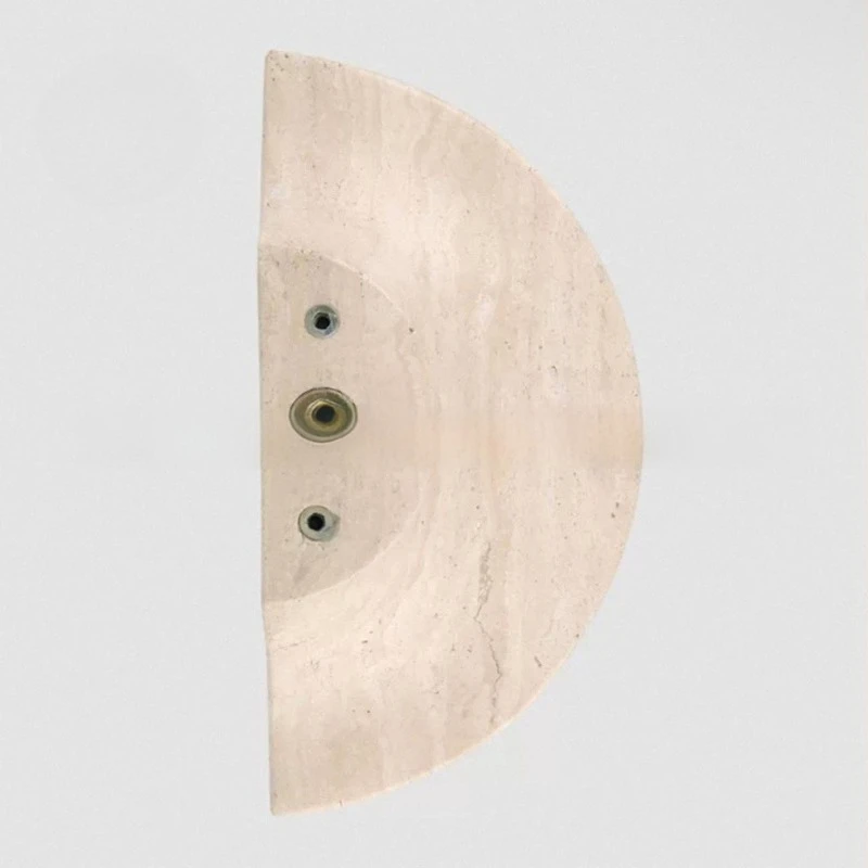 

Luxury Natural Marble Door Handle Wabi-Sabi Travertine Wooden Door Pull Villa Courtyard Main Gate Handle