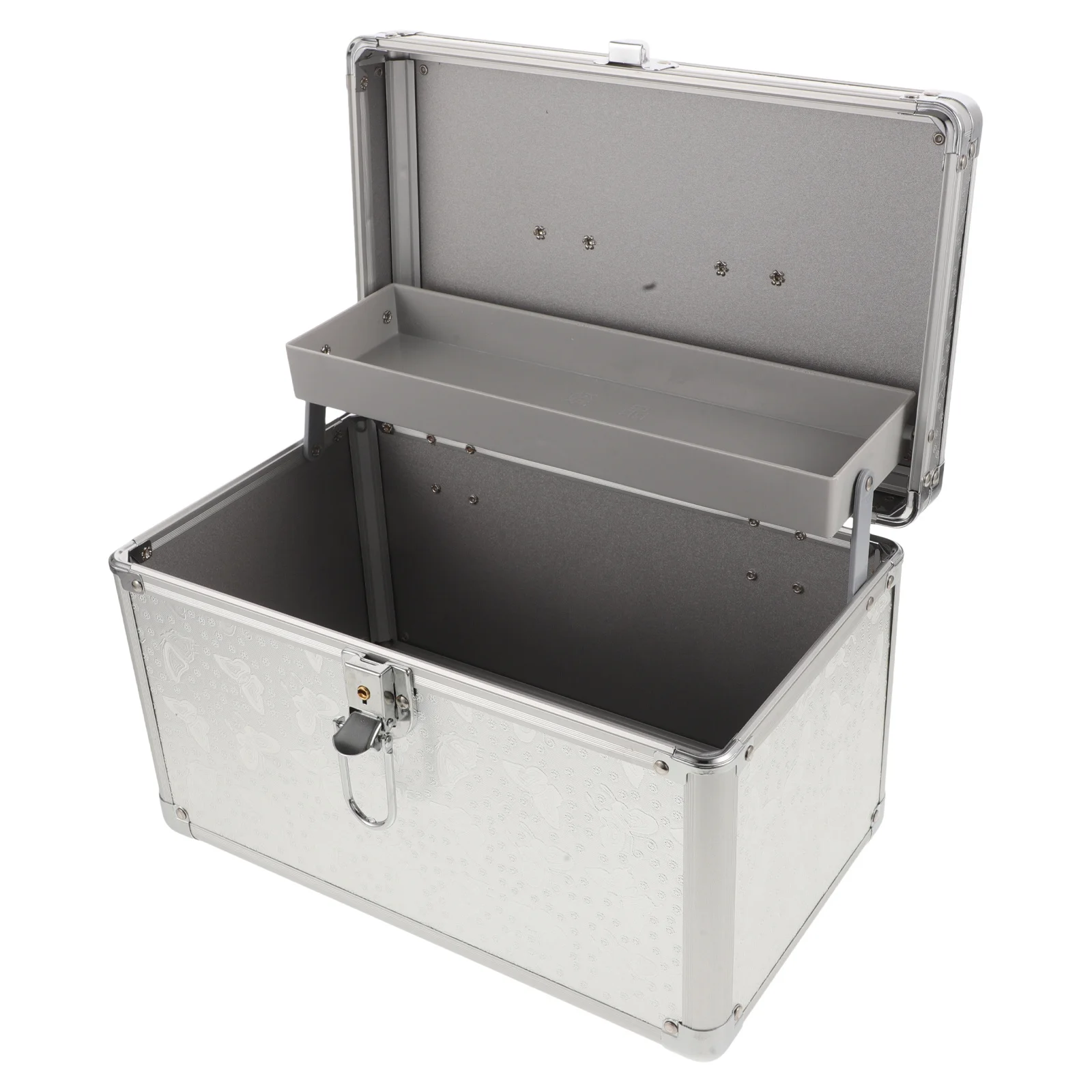 

Portable Multifunctional Box Small Capacity Aluminum Alloy Toolbox Rugged Construction Weather Resistant Tool Storage