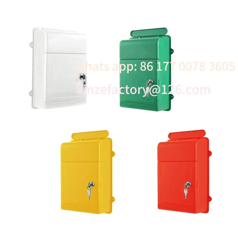 

Customizable Wall Mount Mailbox Letter Box Suggestions Box Large Capacity Wide Opening Locking Mailbox Postbox for School Office