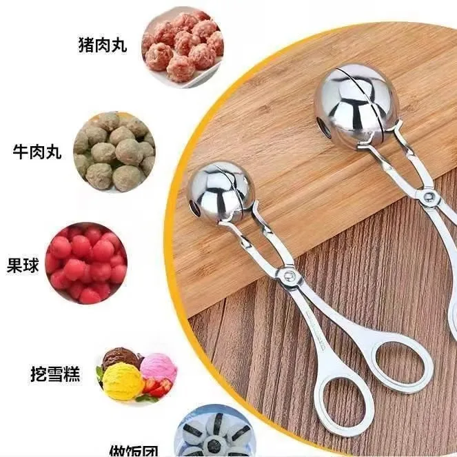 Meat Ball Maker Tool Stainless Steel Clip Round Rice Ball Shaper Spoon Meatball Making Mold Non Stick Stuffed Kitchen Gadget