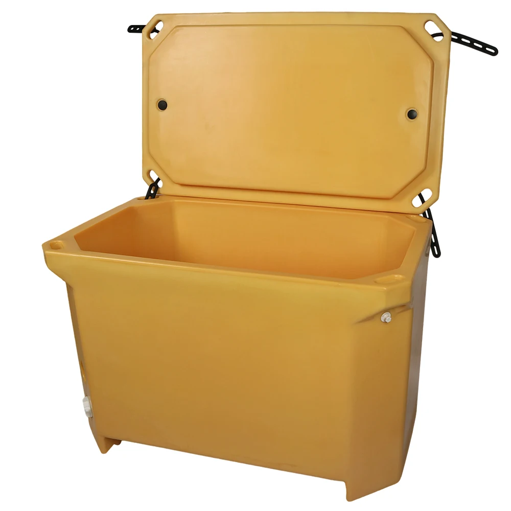 220L Rotomolded Cooler Box Fish Container Seafood Farming Processing Bin