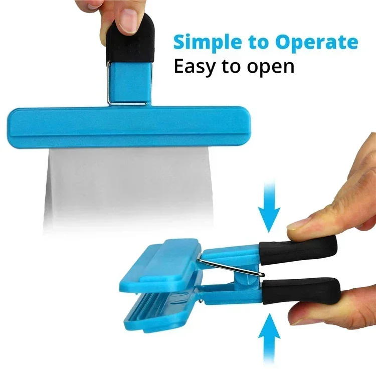 휴대용 가방 클립 주방 보관 식품 스낵 씰 씰링 가방 클립 실러 클램프 플라스틱 도구 주방 조직 액세서리