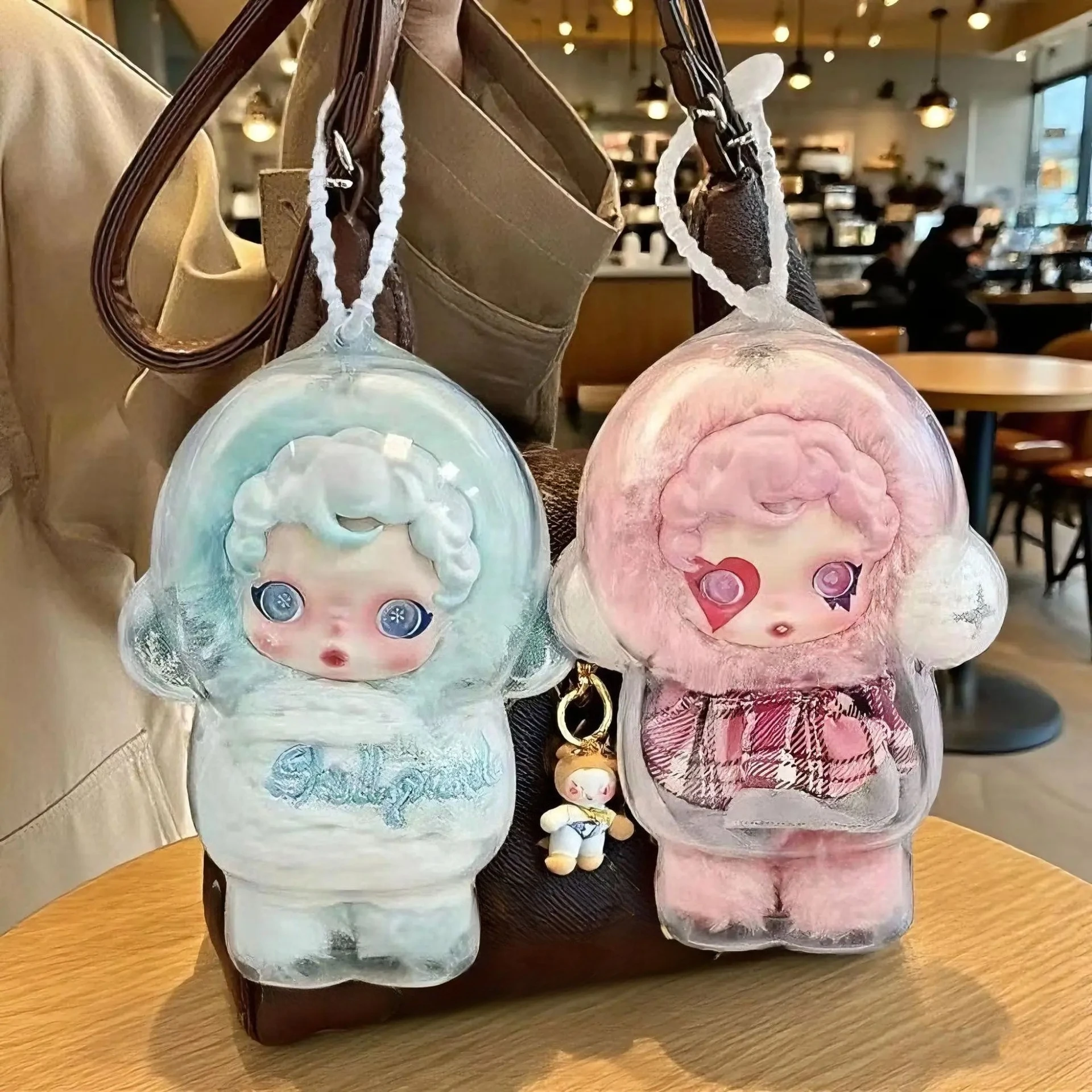 

For Skull Panda Protective Cover Transparent Portable Organizer Box for Skullpanda Case Plush Dolls Display Bag Birthday Gift