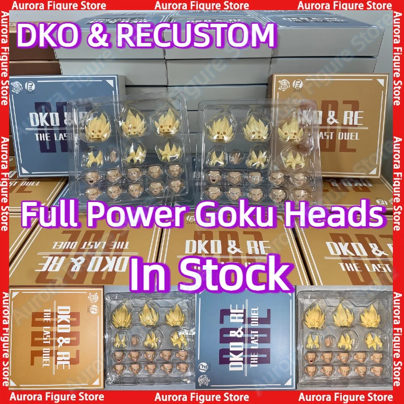 En stock: Accesorios de cabeza DKO & Recustom Toys Dragon Ball SHF The Last Duel Full Power Son Goku, figuras de acción de anime.