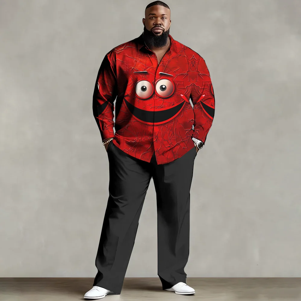 

S-9xl plus size Men's Shirt Set: Goofy Animal Charm - Breathable Fabric, Sleek Witty Animal Designs, Wrinkle-Resistant,