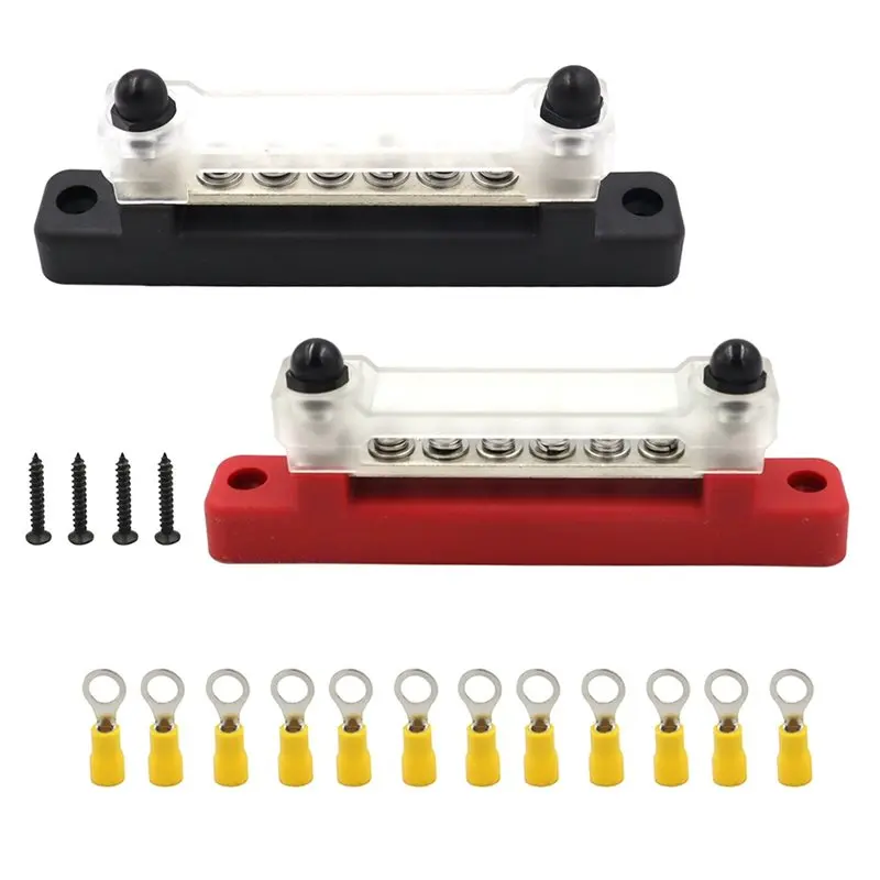 T21C M6 12V Bus Bar Electrical Terminal Block For Truck Boat Car
