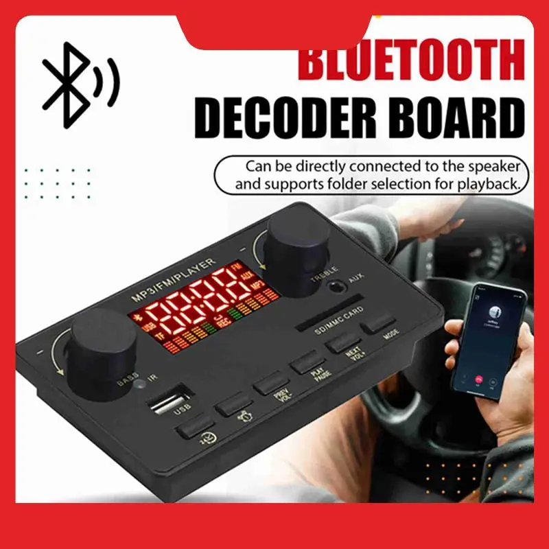 

2X40 Вт усилитель Bluetooth 5,0 MP3-плеер WAV декодер плата 12 В автомобильный FM-радио модуль поддержка TF USB AUX громкой связи