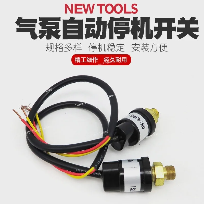 AS18B AS186 Air Compressor Auto Stop Switch Pressure Controller 3-4bar Start Stop Model Air Pump Repair Part