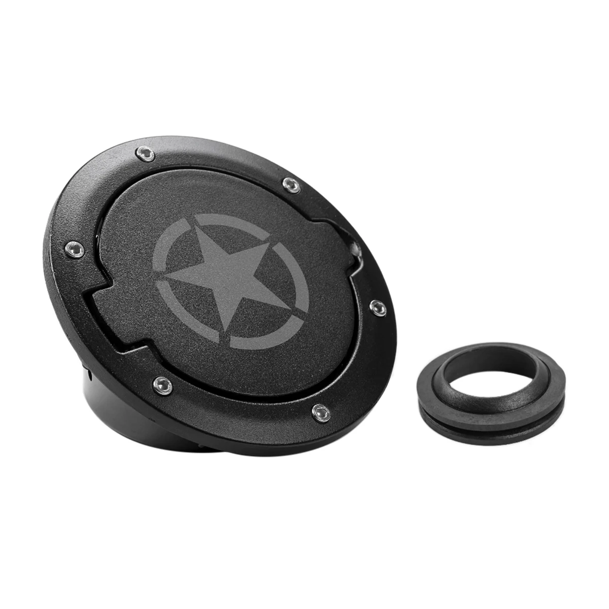 Filler Fuel Door Cover Guard Oil Gas Tank Cap for Jeep Wrangler JK JKU Unlimited Rubicon Sahara X 2007-2017 Exterior Accessories