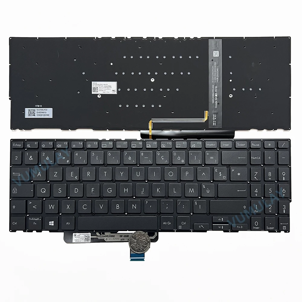 

AZERTY Backlit Keyboard for ASUS ZenBook UX564 UX564E UX564EH UX564EI UX564P UX564PH UX564PI Q538E Q538EI 0KNB0-560LFR00 French