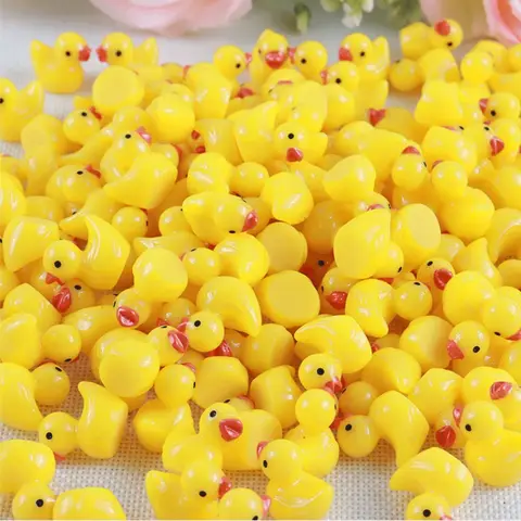 Mini anatre in resina sfuse piccoli anatre per decorazione in miniatura in vaso giardino casa delle bambole decorazione torta ciondoli artigianali fai da te giocattoli per feste