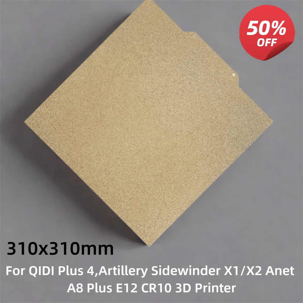 

Textured PEI Build Plate for QIDI Plus 4 Sidewinder X1/X2 Anet A8 Plus E12 CR10 3D Printer Double Sided PEI Powder Coated Sheet