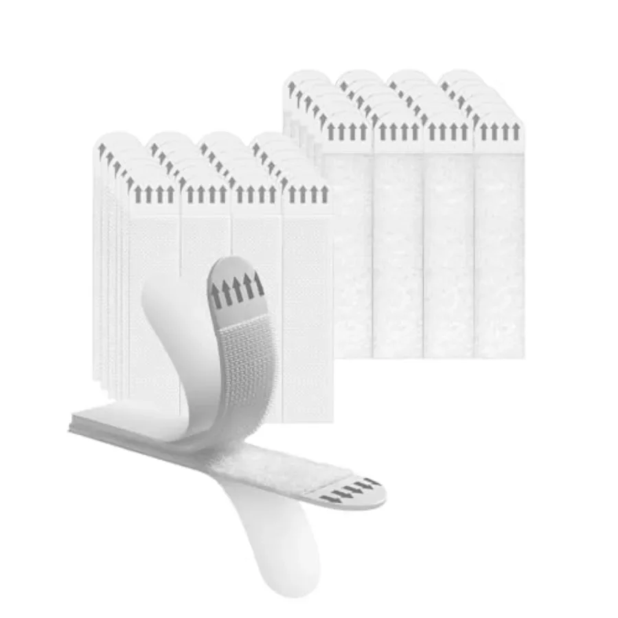 24 Paires de crochets pour tableaux, crochets pour tableaux sans perçage, 19 x 92 mm, deux paires peuvent supporter 2,5 kg, amovibles A