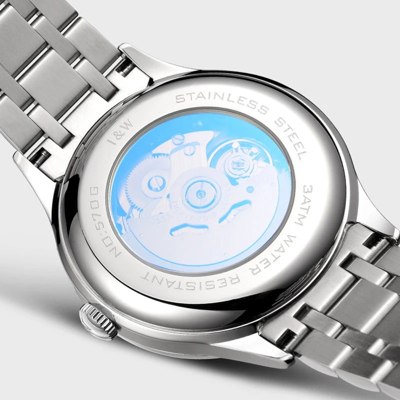 Carnival High-End Series IW Brand MIYOTA Mechanical Watch for Men Classic Stainless Steel Luxury Sapphire Skeleton Watches Mens
