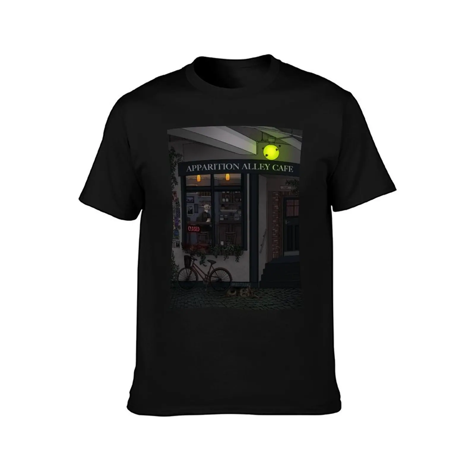 Apparition Alley T-Shirt Summer Casual Cotton Tee Oversized Streetwear Tops Vintage Graphic Print Loose Fit Short Sleeve