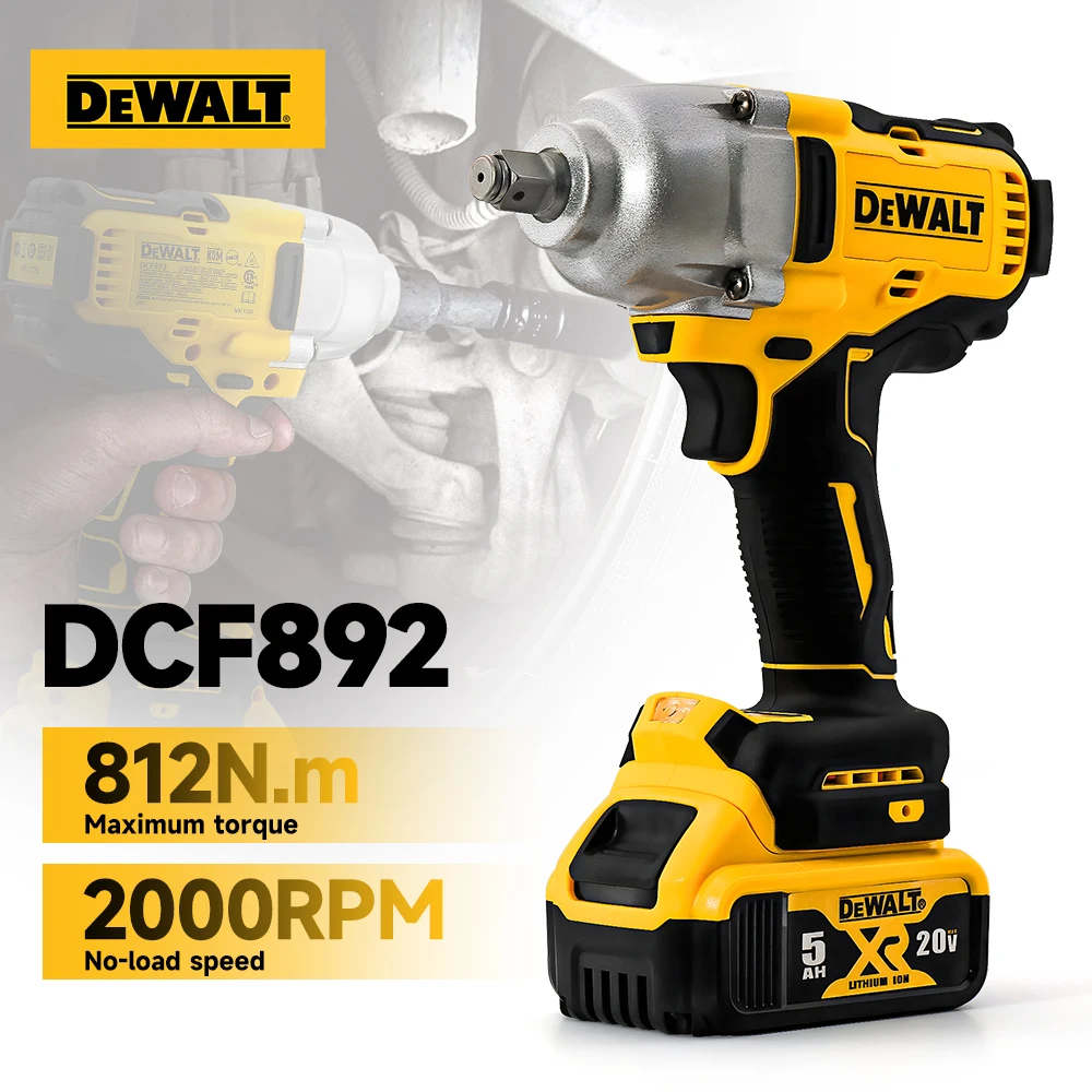 

Dewalt DCF892 Impact Wrench Cordless Extra-large Torque Brusless 1/2" Compact Three Speed Adjustment Auto Repair Power Tools