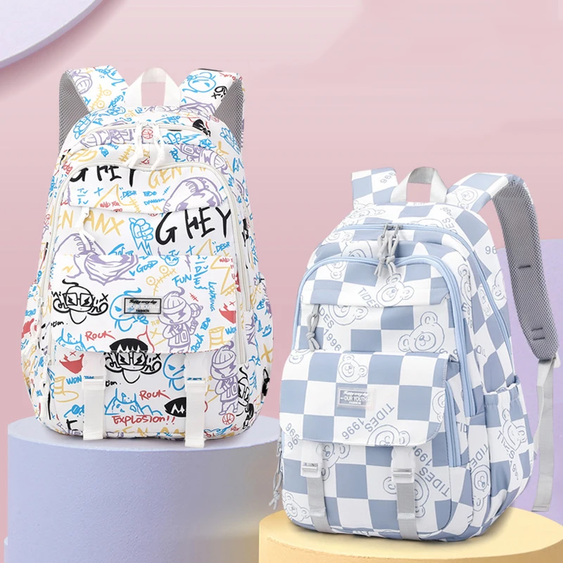 Kawaii Waterproof School Bag para crianças, Mochila de grande capacidade, Mochila para meninas, Estudantes do ensino primário