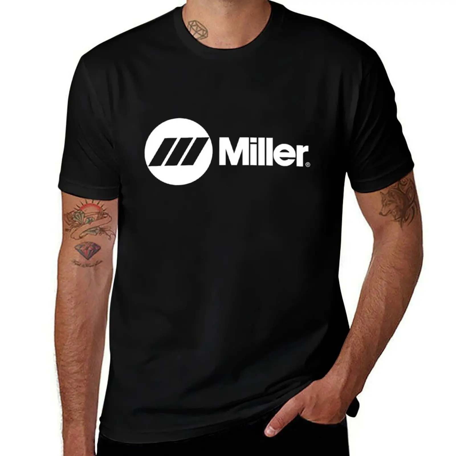 

Millerr Welding Equipment White Logo T-Shirt mens graphic t shirts t shirt for man T-Shirt