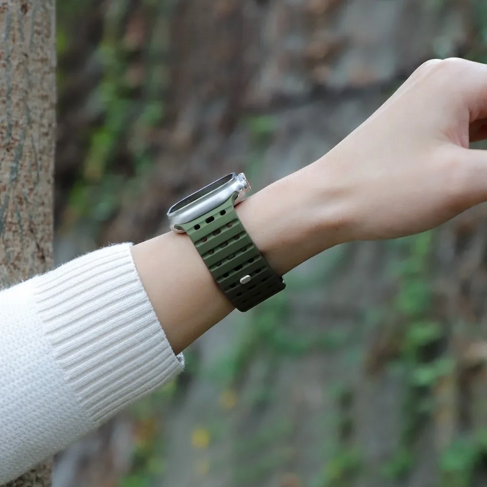 Silikonowy pasek do smartwatcha z magnetycznym zapięciem 42/44/45/49MM, pasek 38/40/41MM do Apple Watch Series 11/10/9/8/7/6/Ultra 3/SE 3