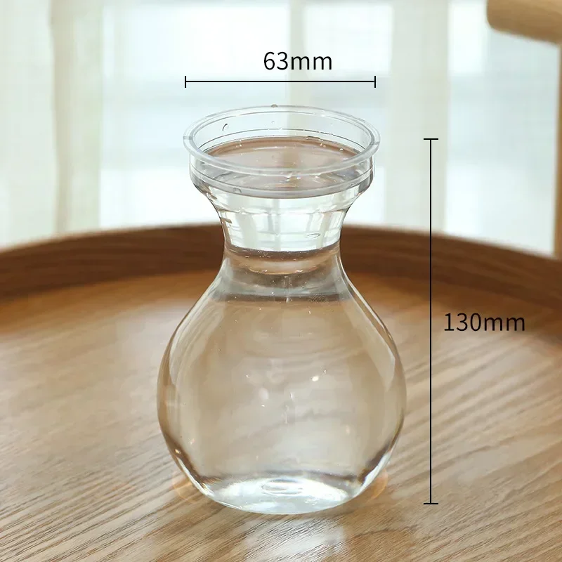 Small Vase for Centerpieces Flower Plastic Bud Vases Rustic Mini Clear Vase Unique Shapes for Wedding Dinning Home Decoration