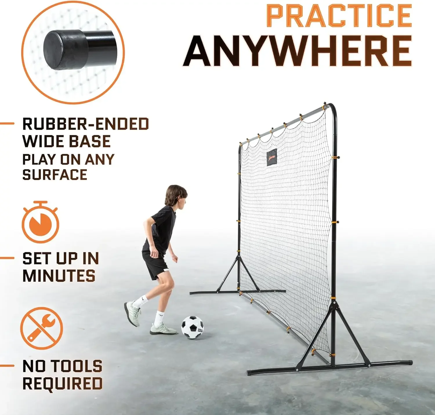 Net 6x12 Feet Practice Soccer Training Equipment | Portable, Easy Assembly, Steel Frame | Perfect for Practicin