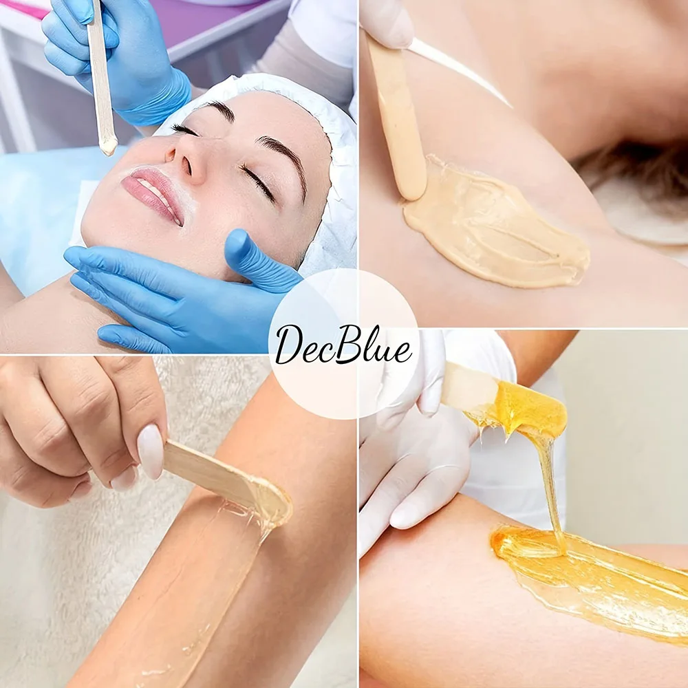 300/500 قطعة أعواد شمع خشبية متعددة الأغراض أعواد شمع ملعقة لإزالة الشعر أعواد حرفية خشبية بدلة التحريك