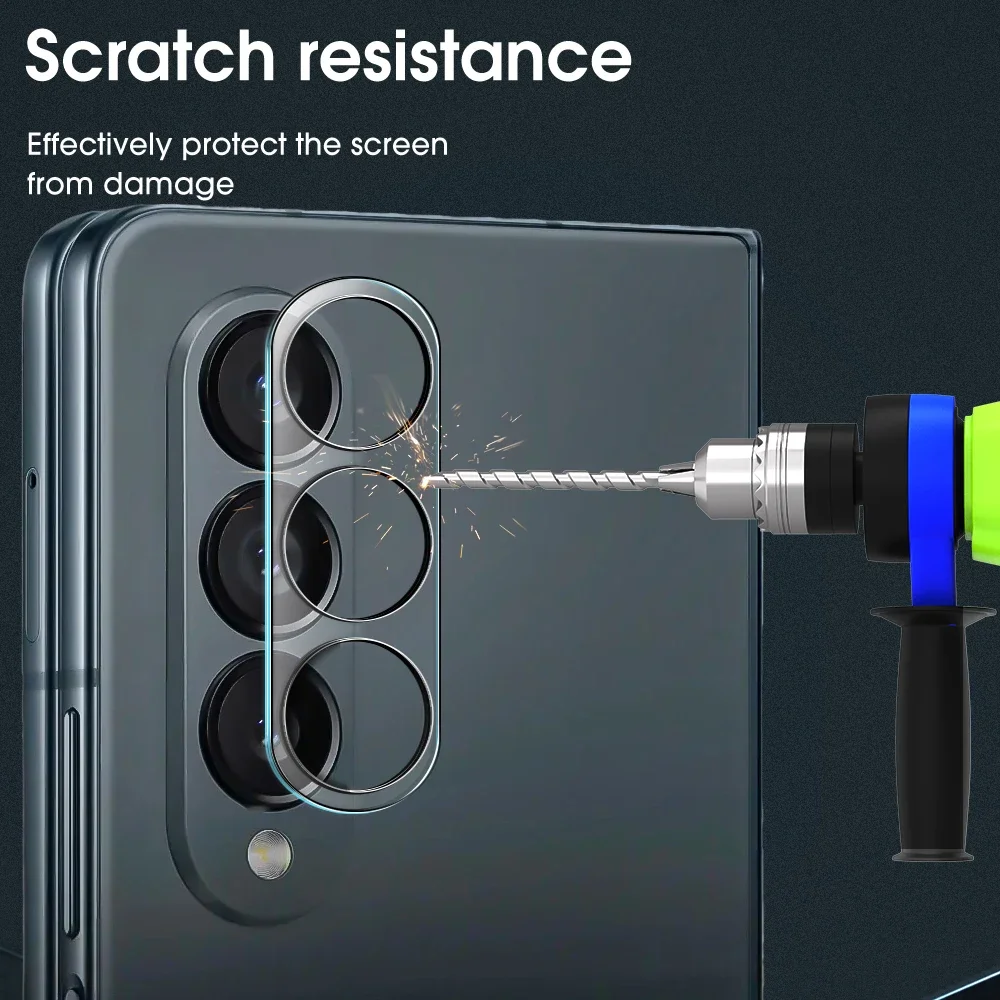 Camera Lens Protector Cover para Samsung Galaxy Z Fold 5, Fold 6, Anti-Scratch, Vidro Temperado, Película Protetora