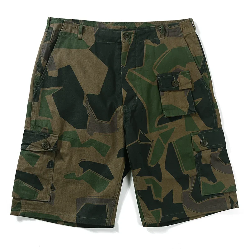 

Camouflage Army Jungle Multi-pocket Pants Vietnam War Military Casual Shorts Outdoor Hiking Training Tooling College Clothing