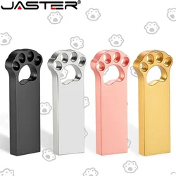 JASTER Metal cat claw USB 2.0 Flash Drives 64GB 32GB High speed Pen drive 16GB Memory stick Free key chain Creative gift U disk