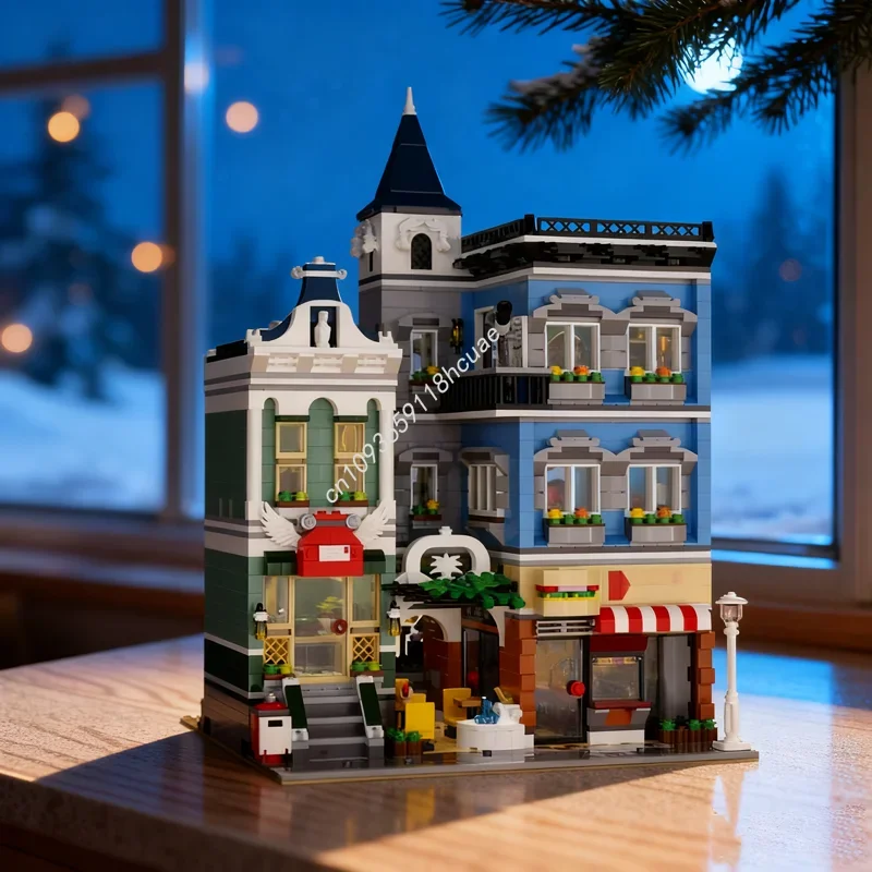 2569 Piezas MOC Tienda de Delicatessen, Bloques de Construcción Modulares, Juguetes de Arquitectura, Ensamblaje DIY, Ladrillos Creativos, Regalo de Navidad, Cumpleaños