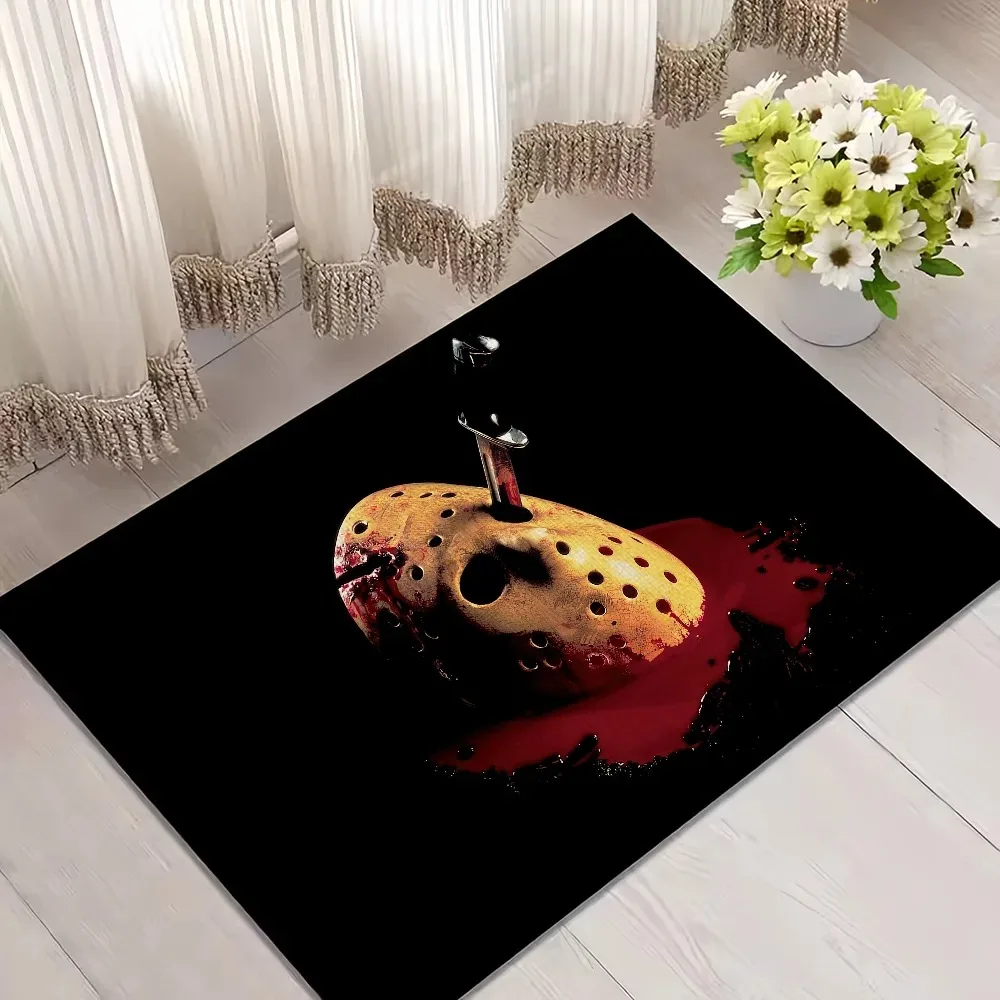 

Horrible Film F-Friday the 13th Door Mat For Bedroom Decoration Kitchen Bath Carpet House Super Absorbent Rug Foot Non-slip