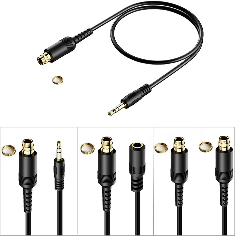 

3.5mm Female Male Extension Cable With Nut For Headphone Earphone Speaker Stereo Sound Box