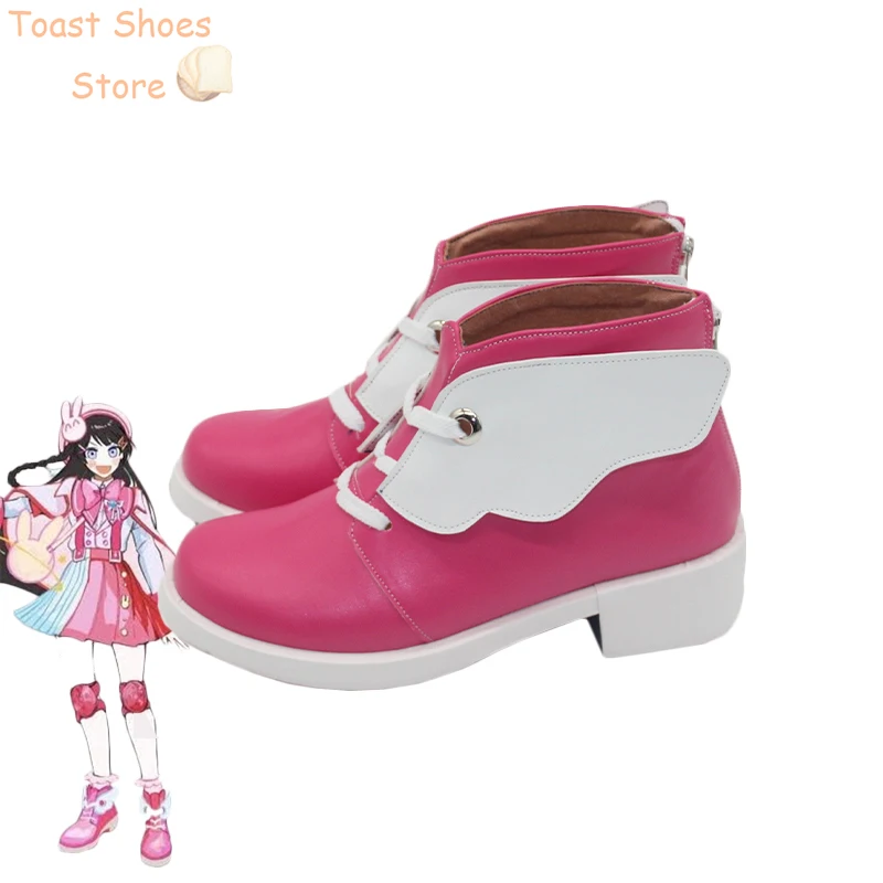 Mito Tsukino Cosplay Schoenen Halloween Carnaval Laarzen Vtuber Cosplay Prop Pu Lederen Schoenen Kostuum Prop