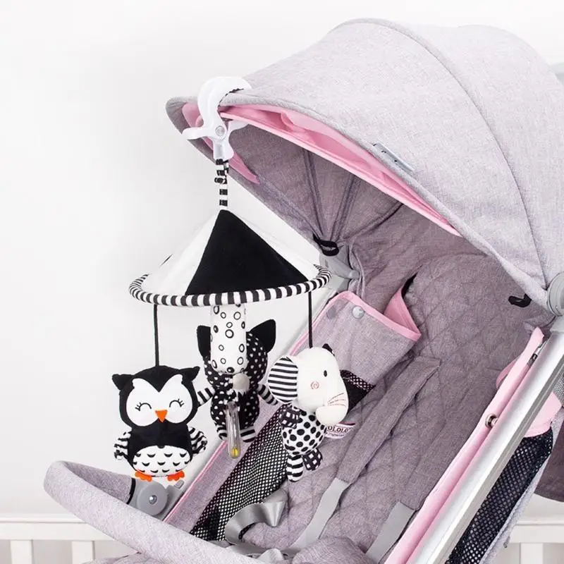 P31C Baby Stroller Rattle Pushir colgante colgante colgante animal dibujos animados para muñeca