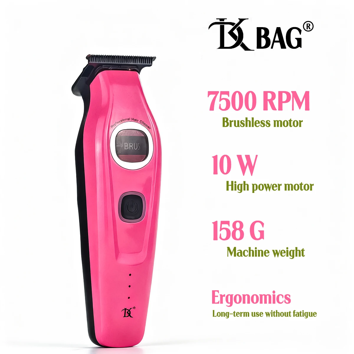 DK 088 Professional Men's Hair Trimmer 7500RPM External Rotor Brushless Motor Barber Scalelike DLC Blade Hair Clipper Salon Use