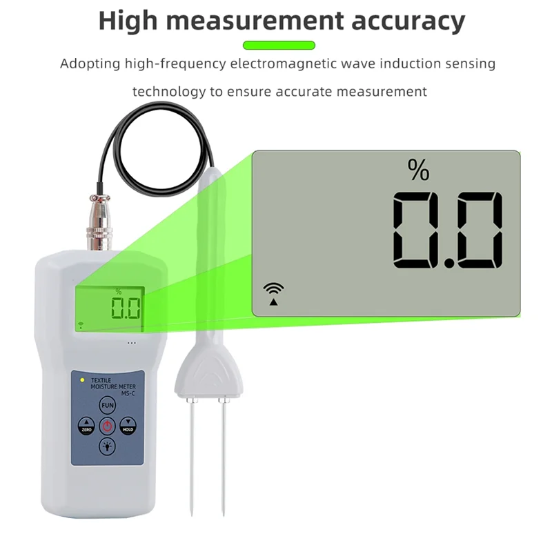 Garn Feuchtigkeit Meter Wolle Seide Woolen Textil Materialien Feuchtigkeit Tester LCD Digital Display Baumwolle Hygrometer