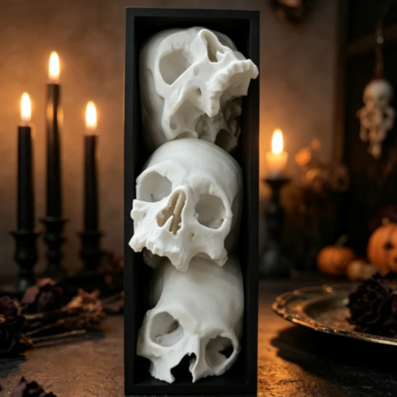 Gothic Magazines Bookend Shelf Decor Skull Book Holder For Shelf Peeping Monster Sculpture For Home Office Halloween Decor